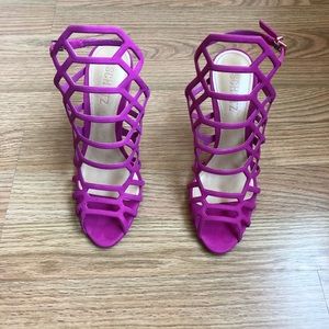 Schutz Pink Juliana Caged Sandals size 7